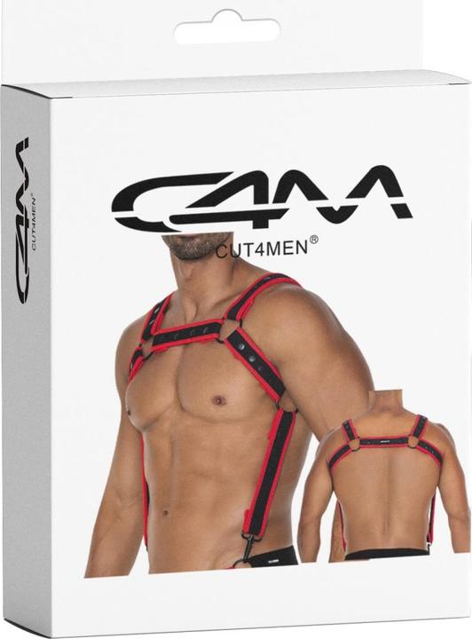 Productafbeelding Cut4men Body Harness in schwarz/rot (Eén maat voor iedereen)
