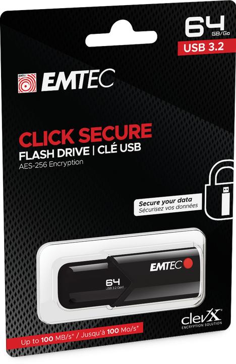 Actual product image Emtec B120 Click Secure (64 GB, USB-A)