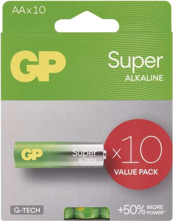 Actual product image GP Batteries GP alkaline battery SUPER AA (LR6)- 10ks (10 pcs., AA)