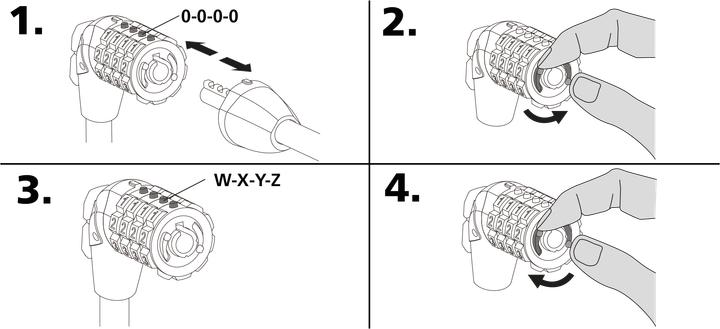 Produktbild Stanley Kabelschloss 12mm x 900mm, 4-stellig (90 cm)