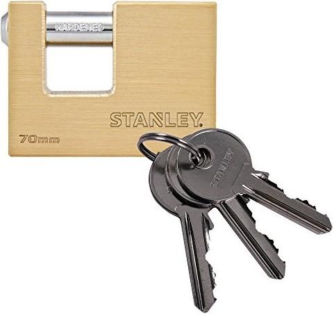 Produktbild Stanley Messing-Vorhängeschloss 70mm Bayonette