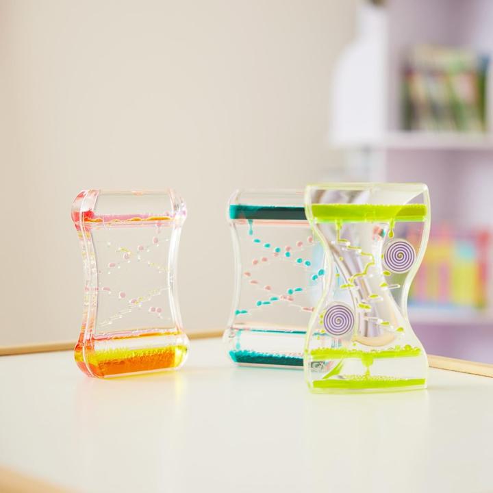 Produktbild The twiddlers Flüssige Sanduhr Stepping Liquid Motion Timer 3er-Set