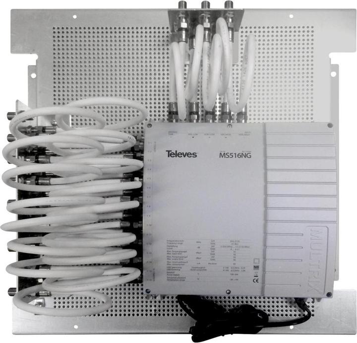 Immagine prodotto Televes Piastra di montaggio MP-MS516NG con multiswitch 5in16 745955 (Multiinterruttori)