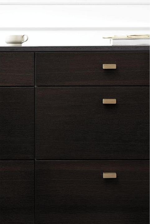 Actual product image Furnipart Elan handle strip, length 50 mm, aluminium, brushed brass