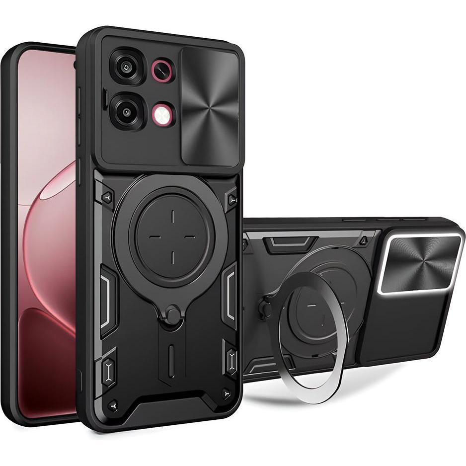 Techsuit - CamGuard Pro - Oppo A6 Pro 4G / A6 Pro 5G - Black (Oppo Reno 6 Pro 5G), Cover smartphone, Nero