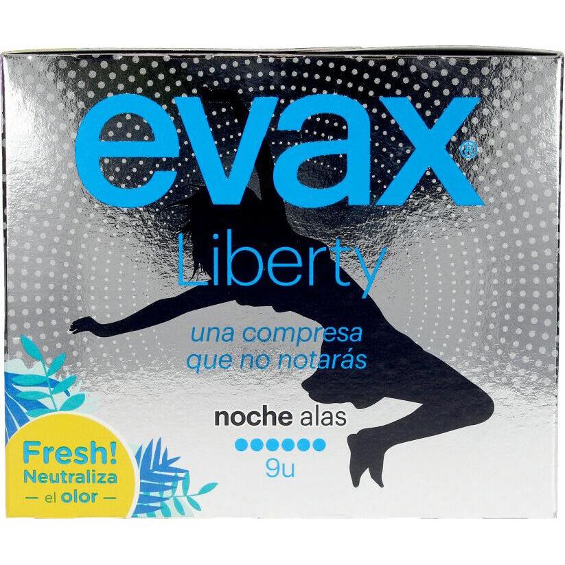 Evax, Binden, LIBERTY compresas noche alas 9 uds (9 x, Damenbinden)