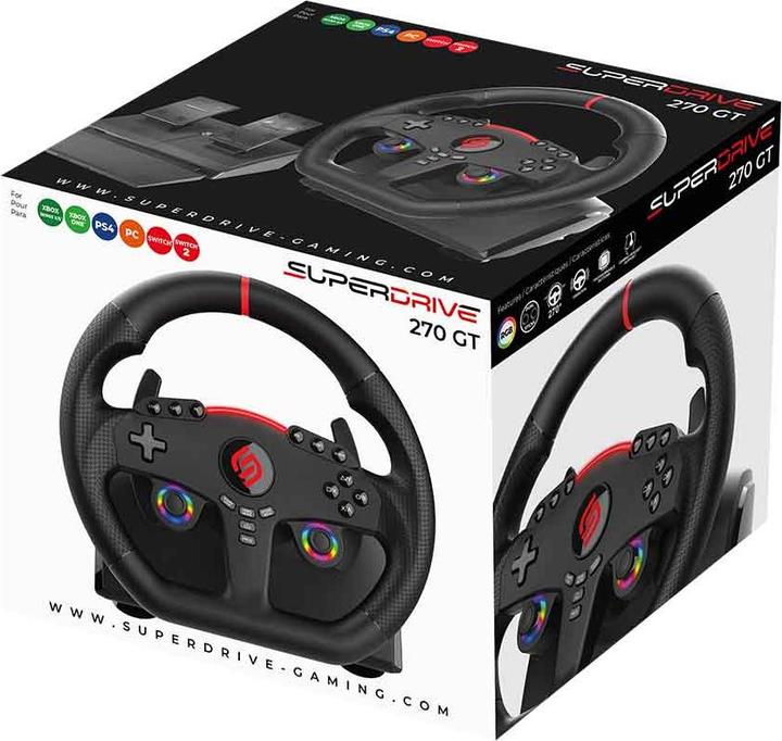 Actual product image Subsonic Superdrive 270 GT (PC, PS4, Switch, Switch 2, Xbox One S, Xbox Series S, Xbox Series X)