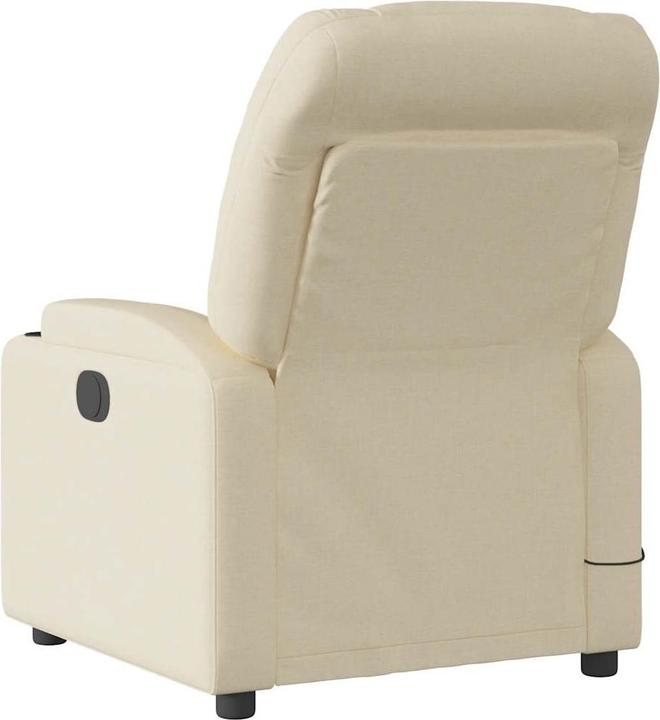 Immagine prodotto vidaXL Poltrona massaggiante in tessuto color crema,Colore: Crema,Materiale: Tessuto (100