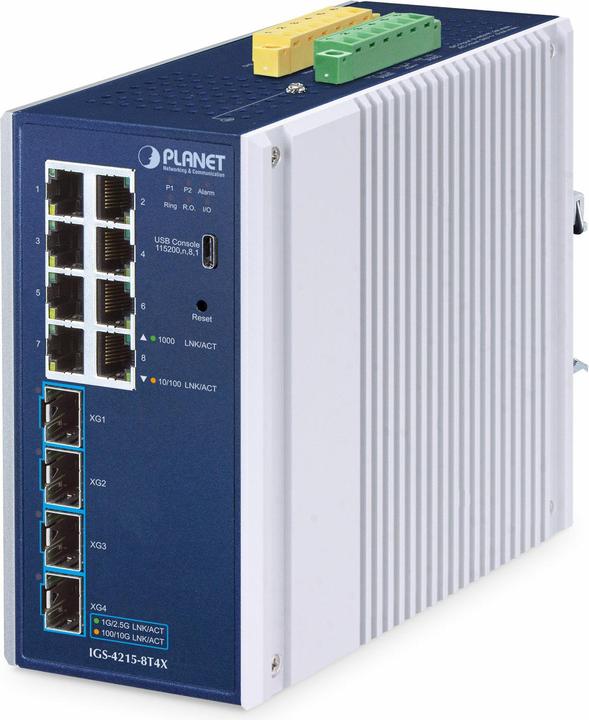Planet Industrial L2/L4 8-Port Managed Switch IGS-4215-8T4X (8 ports)