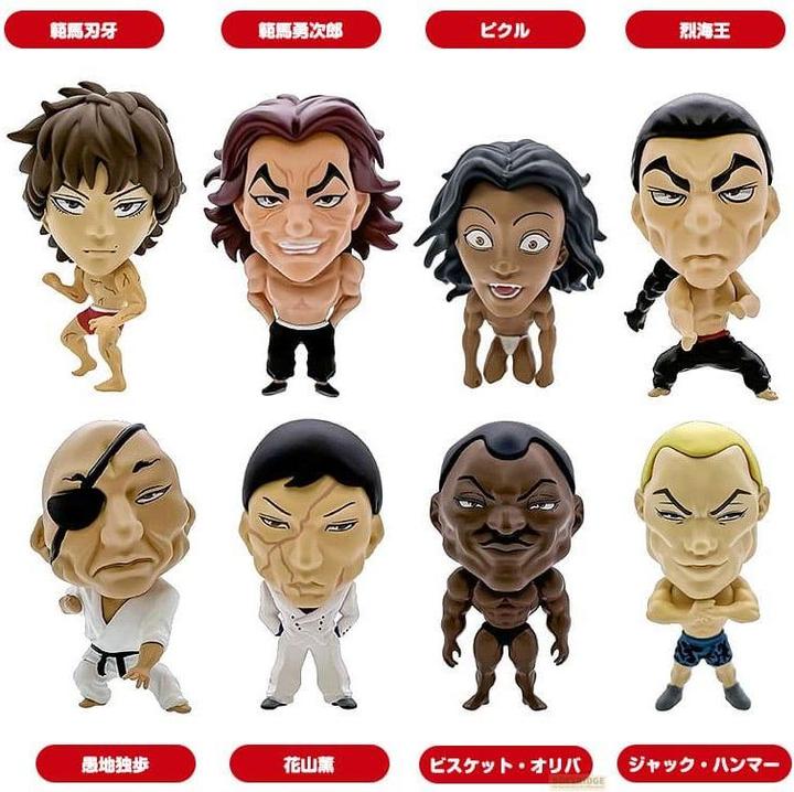 Immagine prodotto 16 directions Baki Hanma 16d Collezione di figure collezionabili PVC minifigure 8-pack Baki Hanma 6 cm
