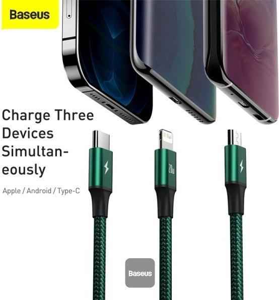 Actual product image Baseus 3in1 (1.50 m, USB 2.0, 20 W)