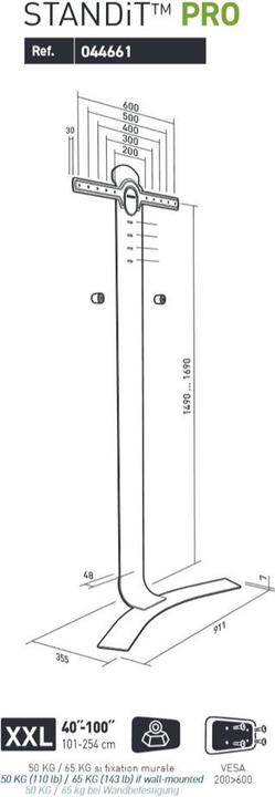 Image du produit Erard Standit Pro (90", 50 kg)