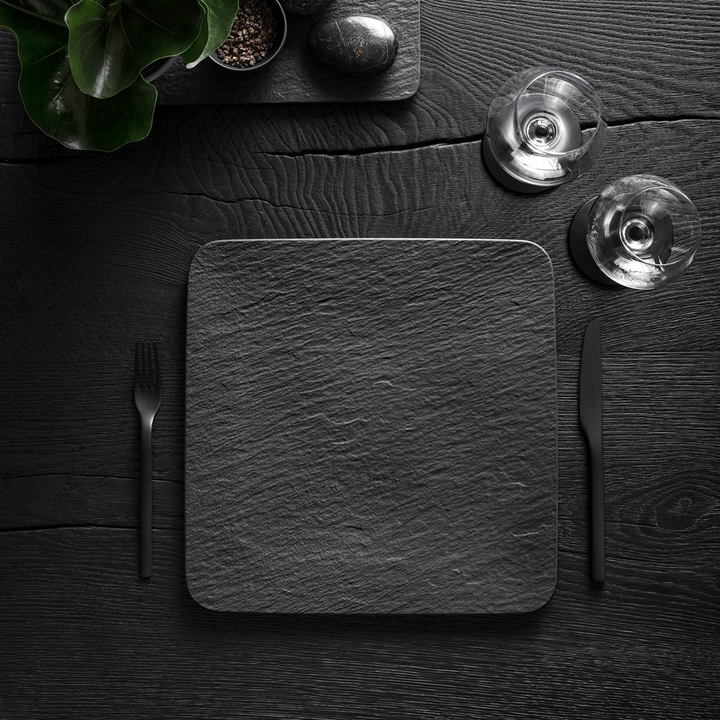 Produktbild Villeroy & Boch Servierplatte quadratisch/Gourmetteller Manufacture Rock