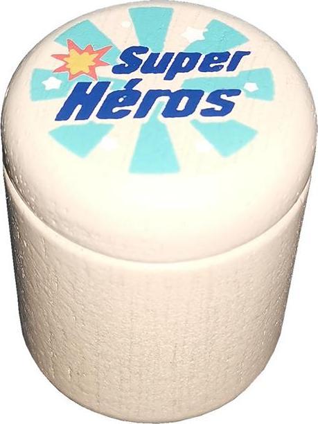 Actual product image Spielba Milk Tooth Tin Super Heros