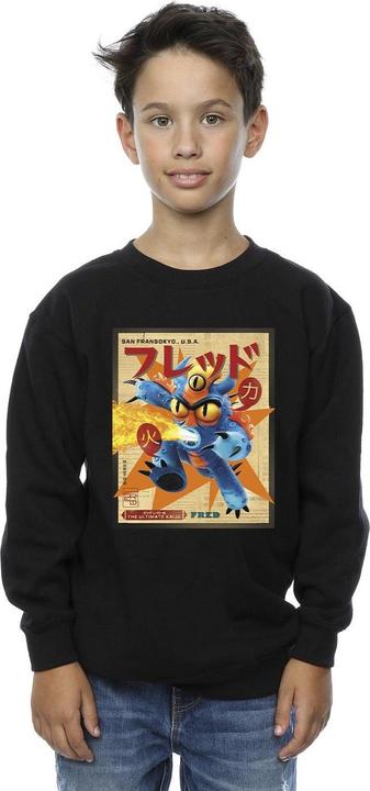 Produktbild Disney Big Hero 6 Baymax Fred Newspaper Sweatshirt Jungen (128)