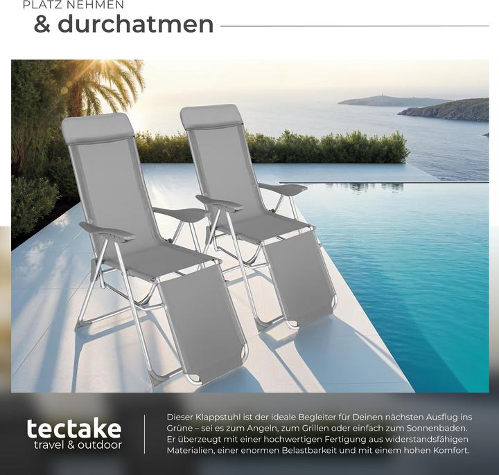 Produktbild tectake 2x Gartenstuhl