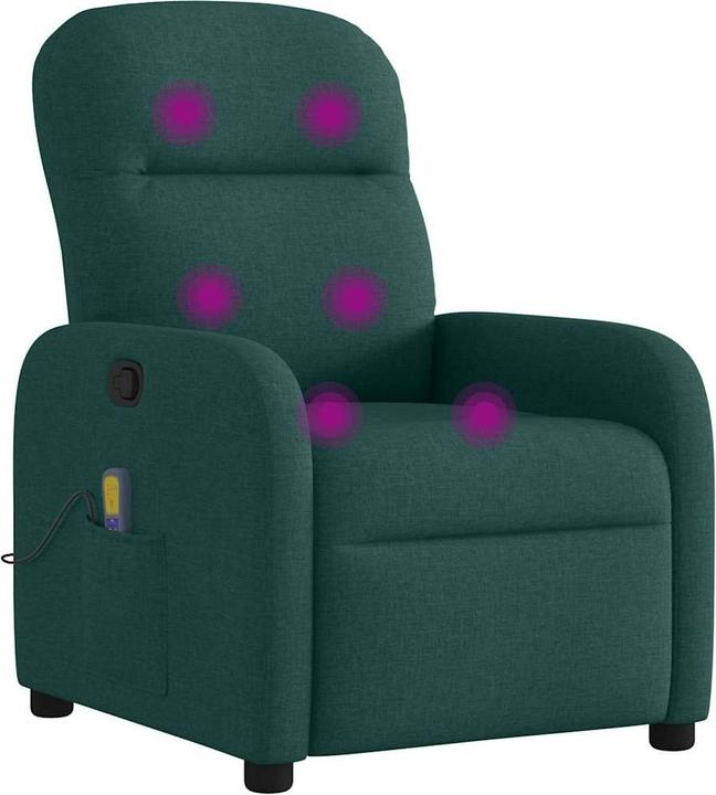 Image du produit VidaXL Fauteuil de massage Vert foncé Tissu
