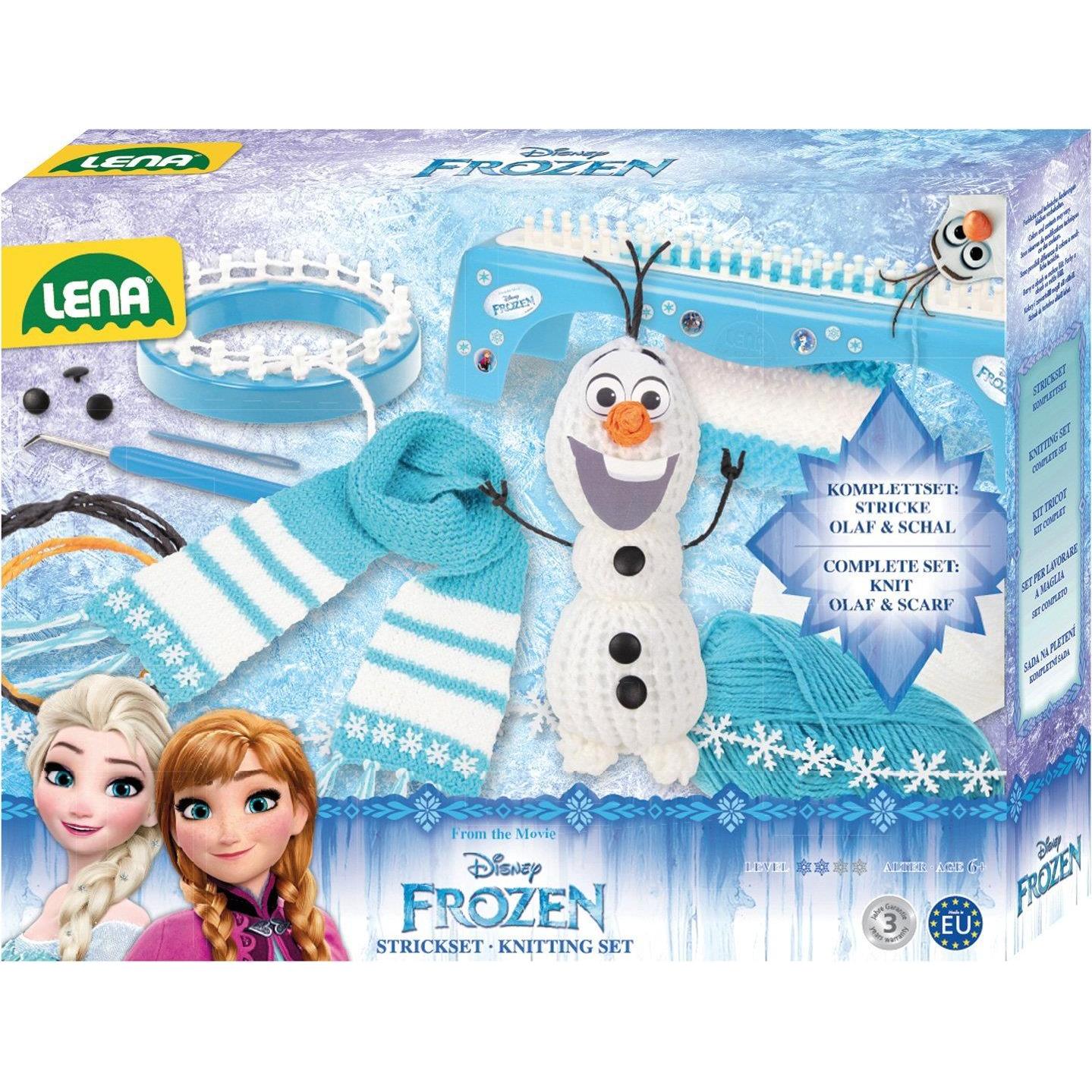 Lena Strickset Frozen, 2 in 1, Handarbeitsset, Blau