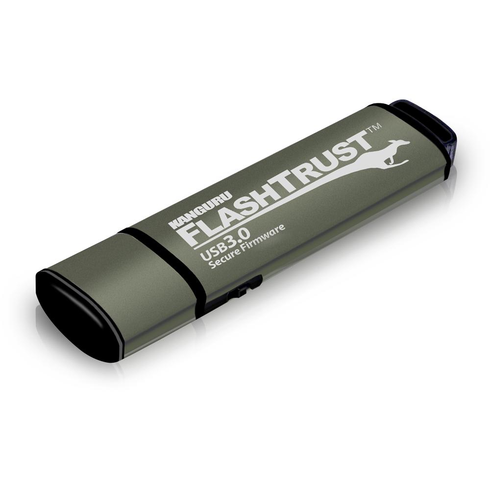 Thumbnail - iStorage 256G Kanguru FlashTrust (256 GB, USB 3.0), USB Stick, Grün