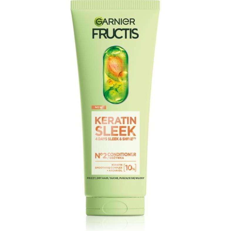 Garnier , Balsamo, Fructis Keratin Sleek Conditioner Odżywka Do Włosów 200Ml (200 Ml)