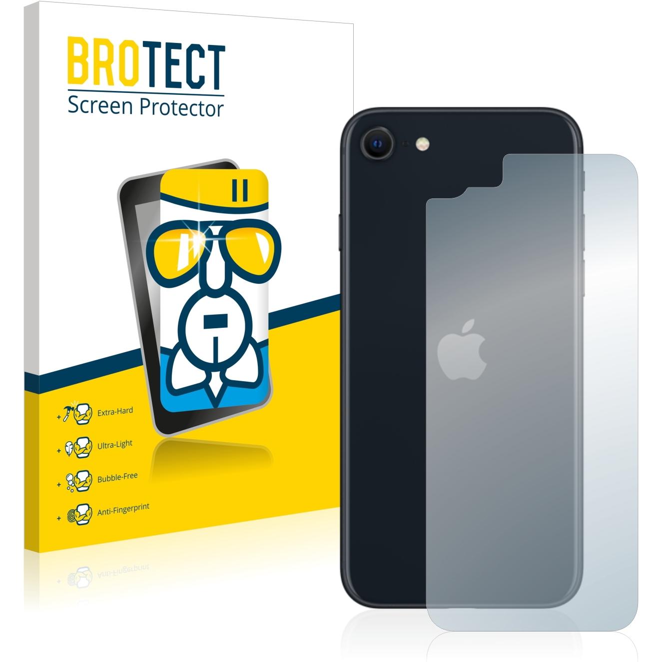 BROTECT AirGlass Panzerglasfolie (1 Stück, Apple iPhone SE (3rd Gen)), Smartphone Schutzfolie, Transparent