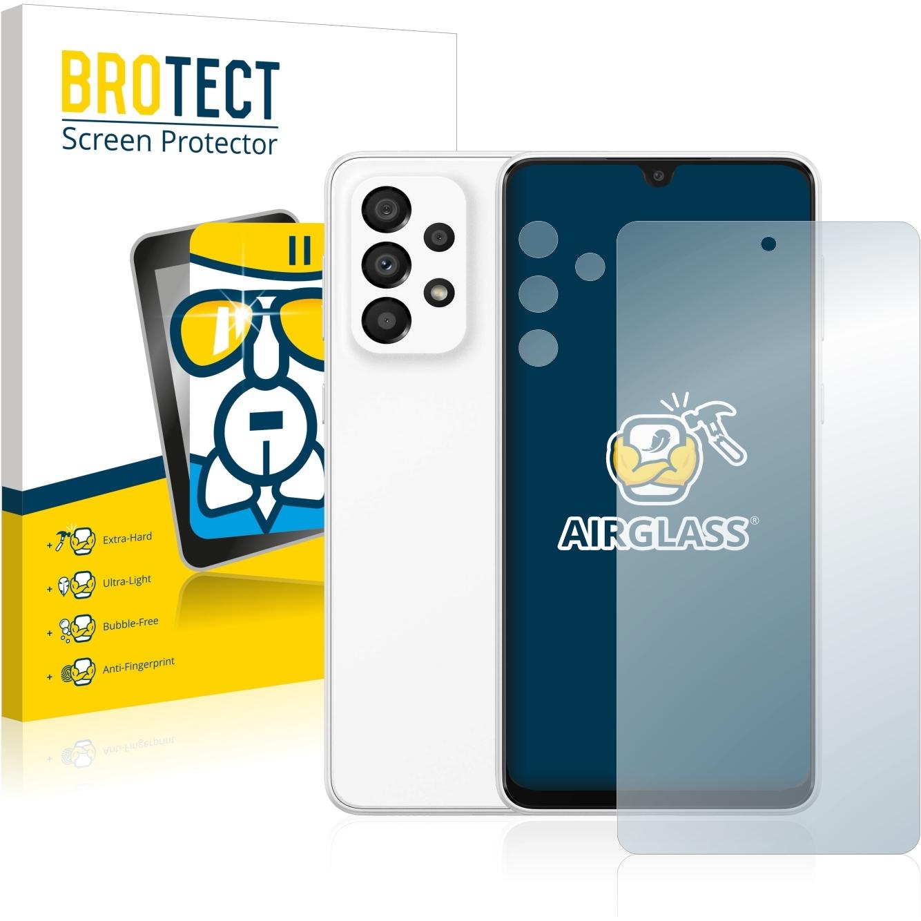 BROTECT AirGlass Panzerglasfolie (1 Stück, Samsung Galaxy A33 5G), Smartphone Schutzfolie, Transparent