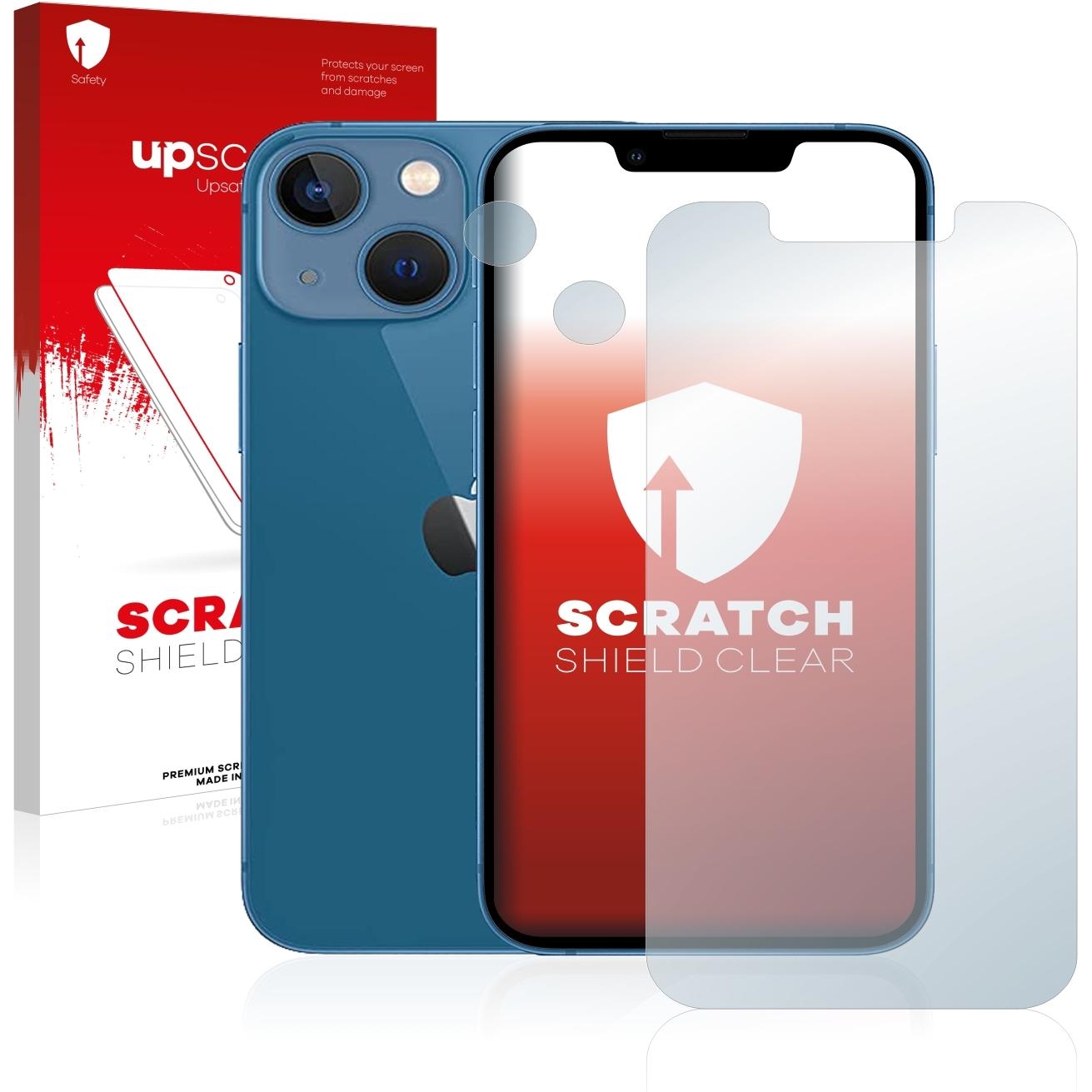 upscreen Scratch Shield Displayschutz (1 Stück, Apple iPhone 13 mini), Smartphone Schutzfolie, Transparent