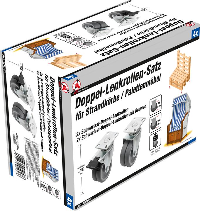 Produktbild BGS Doppel-Lenkrollen