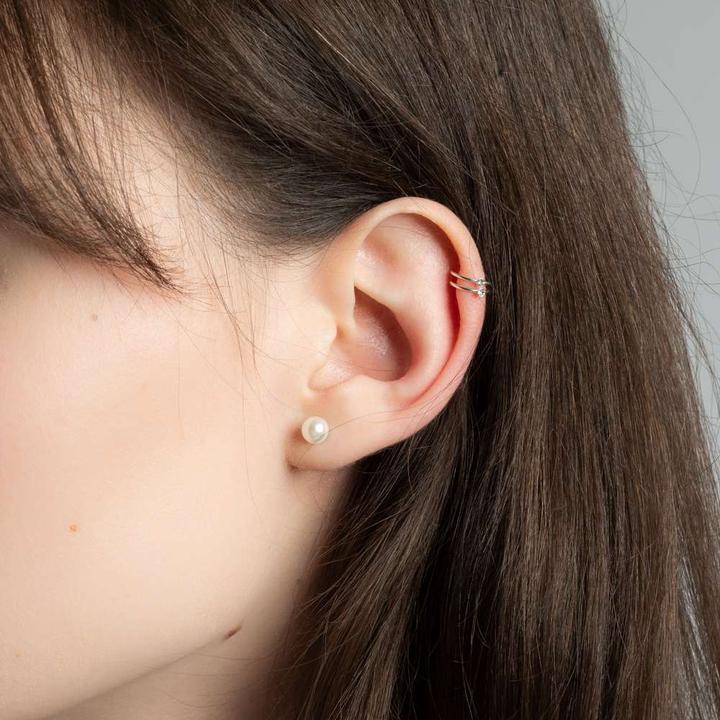 Actual product image Bijouteria Ear clip (Crystal, Silver 925)