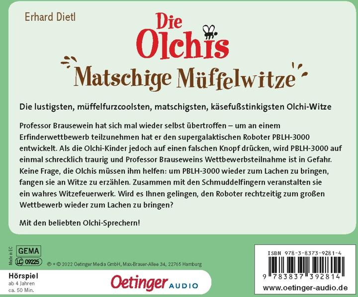 Actual product image The Olchis. Muddy Muffle Jokes (Dieter Faber, Tim Grobe, Erhard Dietl, Jonatan Frieden, Eva Michaelis, Wolf Frass, Uticha Marmon, ErhardDietl, Jens Wendland, Monty Arnold, Dagmar Dreke, Nadine Schreier, CSC creative sound conception, German)