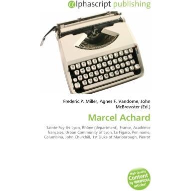 Marcel Achard, Fachbücher