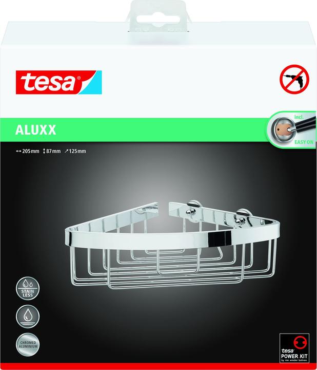 Actual product image tesa ALUXX shower tray incl. adhesive solution without drilling (8.5 x 24.5 x 25 cm)