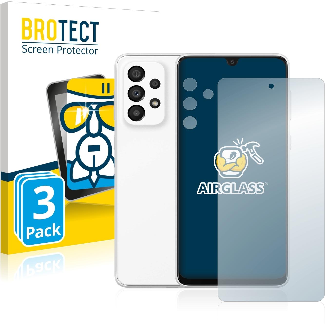 Thumbnail - BROTECT AirGlass Panzerglasfolie (3 Stück, Samsung Galaxy A33 5G), Smartphone Schutzfolie, Transparent