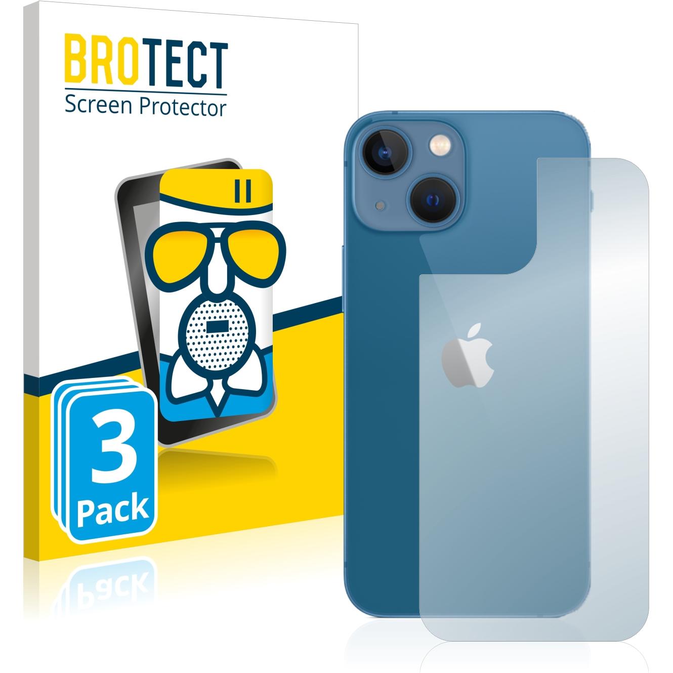 BROTECT AirGlass Panzerglasfolie Matt (3 Stück, Apple iPhone 13 mini), Smartphone Schutzfolie, Grau