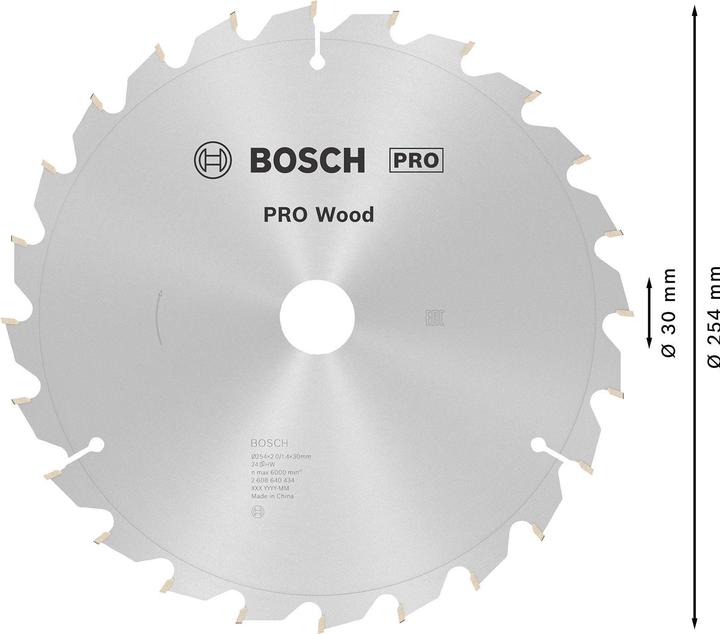 Immagine prodotto Bosch Professional Zubehör Lama circolare per legno PRO, 254 x 2 x 30 mm