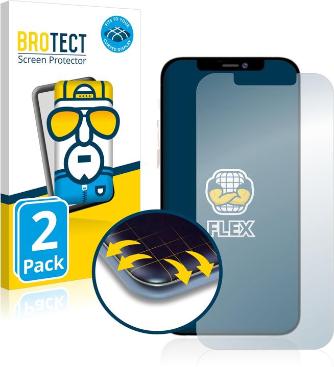 BROTECT Full-Cover Displayschutz (2 Stk., Apple iPhone 12 Pro Max)