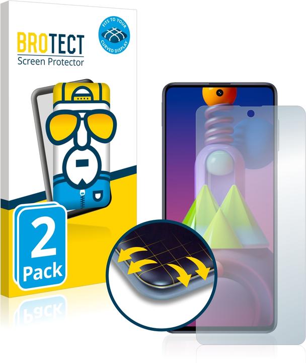 Produktbild BROTECT Full-Cover Displayschutz (2 Stück, Samsung Galaxy M51)