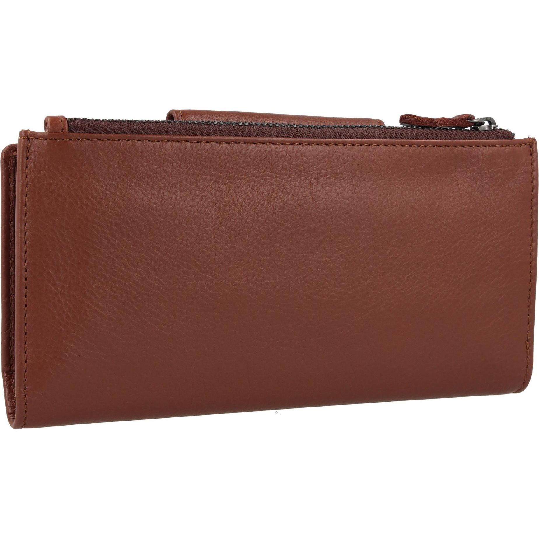 Harbour 2nd, Damen, Portemonnaie, Just Pure Ulla Geldbörse RFID Schutz Leder 20 cm, Braun
