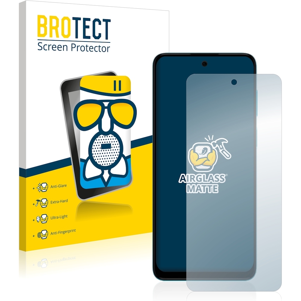 BROTECT AirGlass Panzerglasfolie Matt (1 Stück, Motorola Moto G22), Smartphone Schutzfolie, Grau