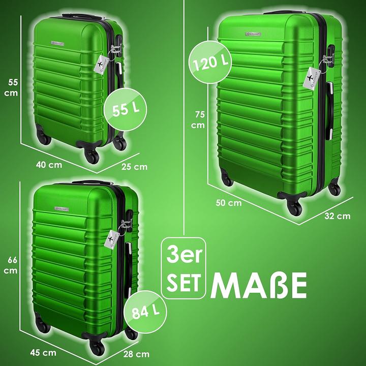 Produktbild Kesser 3-teiliges Hartschalenkoffer-Set (45 l)