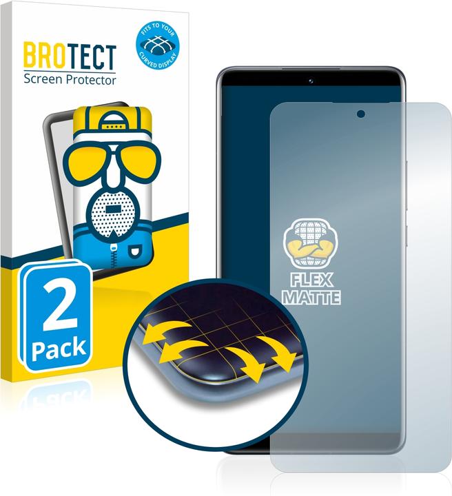 Produktbild BROTECT Full-Cover Displayschutz Matt (2 Stk., Realme 12 Pro+)