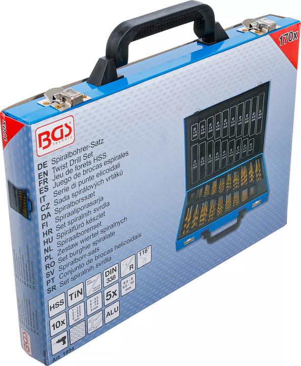 Actual product image BGS Twist drill set (1.0 - 8.0 mm)