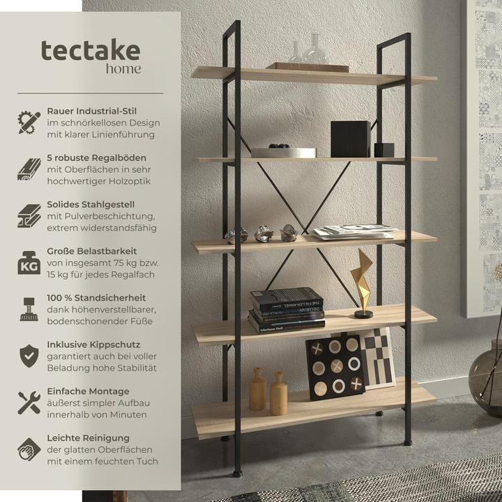 Produktbild tectake Regal Glasgow (10.60 x 106 x 17.95 cm)