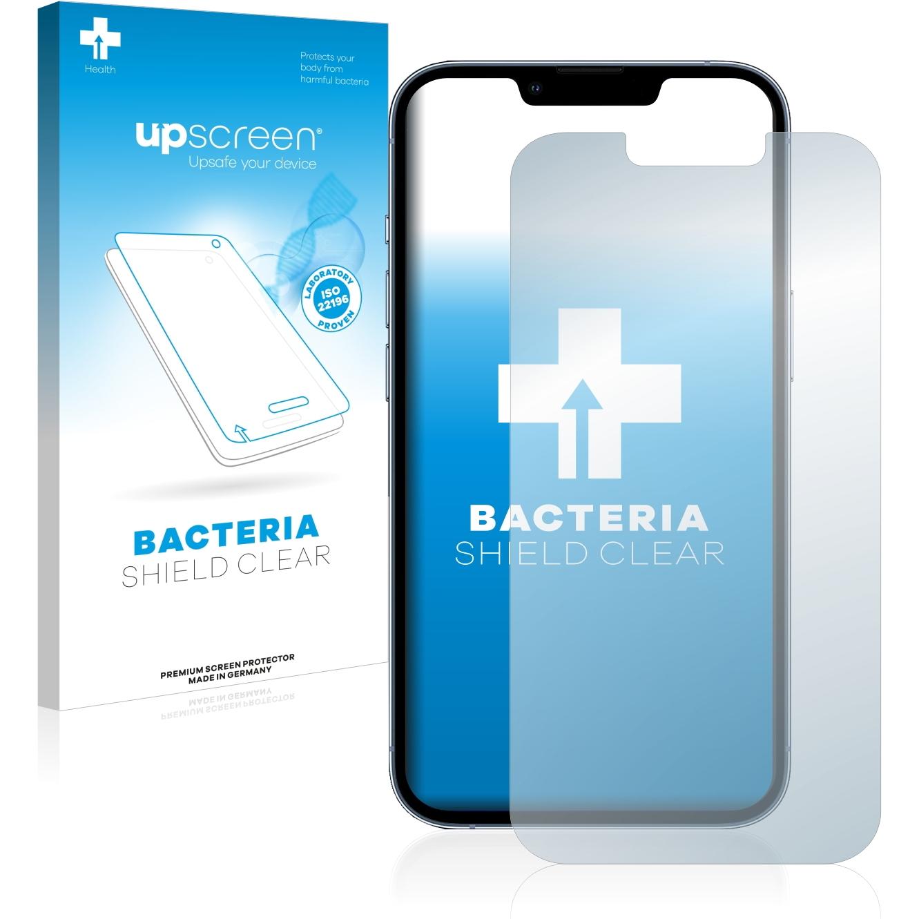 upscreen Antibakterieller Displayschutz (1 Stück, Apple iPhone 13 Pro), Smartphone Schutzfolie, Transparent