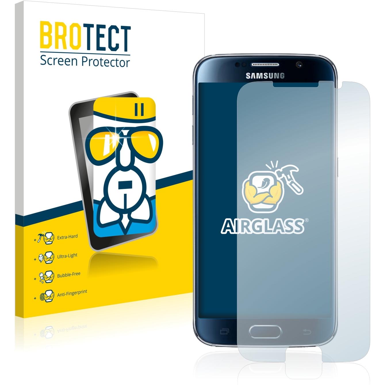BROTECT AirGlass Panzerglasfolie (1 Stück, Samsung Galaxy S21), Smartphone Schutzfolie, Transparent