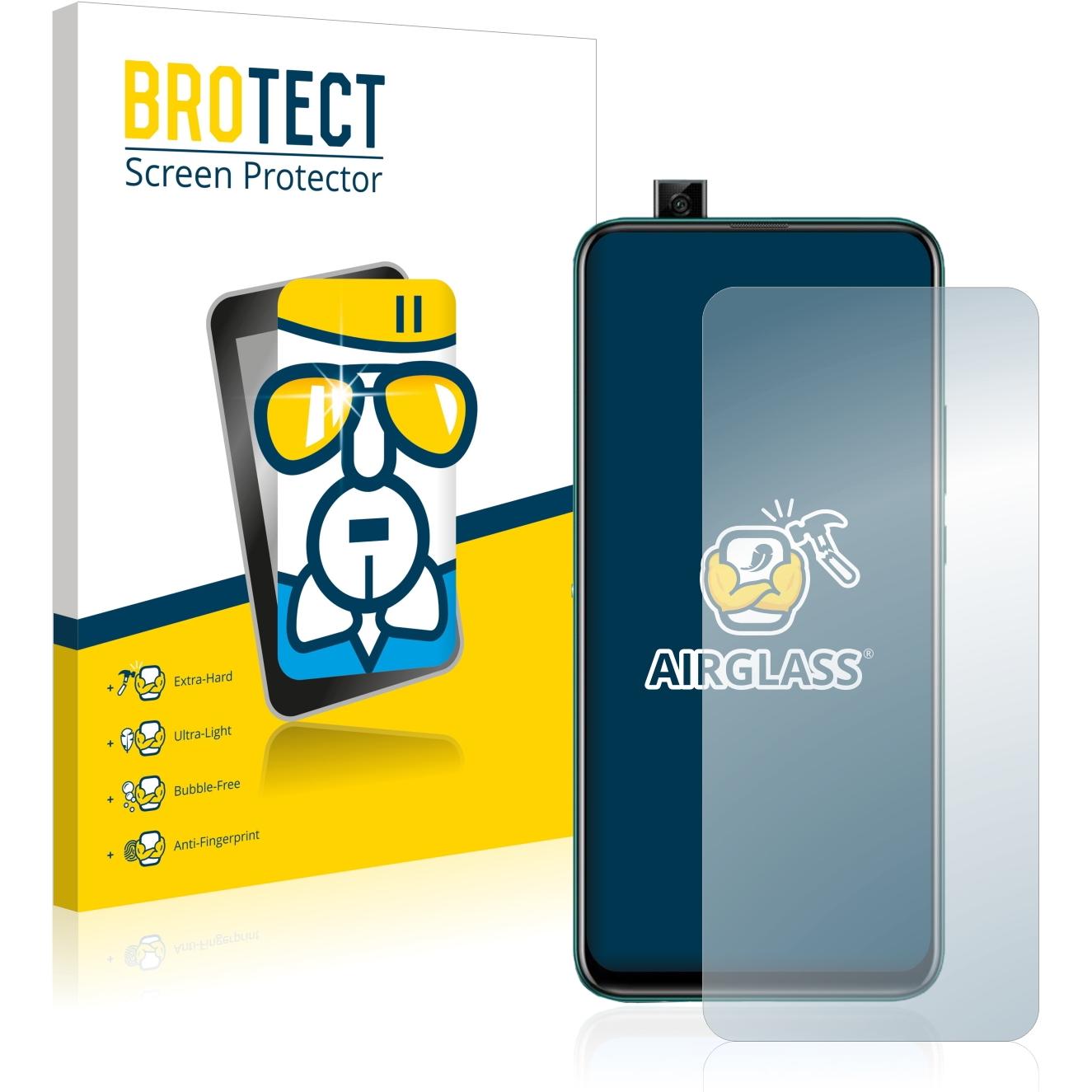 BROTECT AirGlass Panzerglasfolie (1 Stück, Huawei P Smart Z), Smartphone Schutzfolie, Transparent