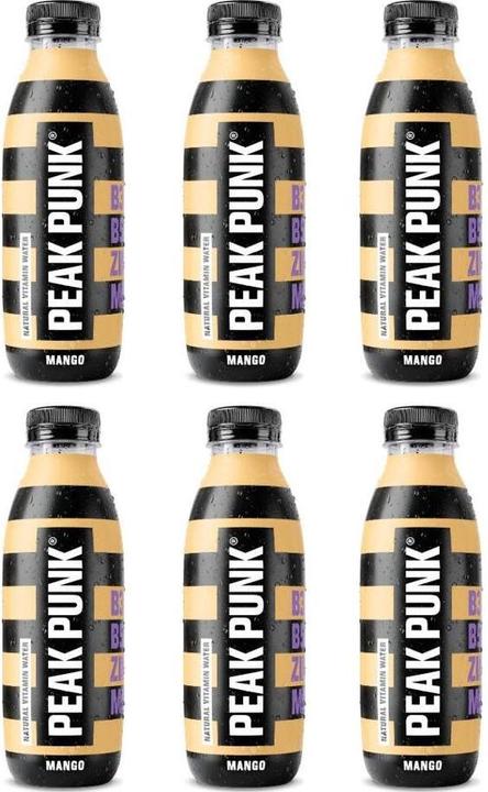 Actual product image Peak Punk Natural Vitamin Water (Mango, 6 x)