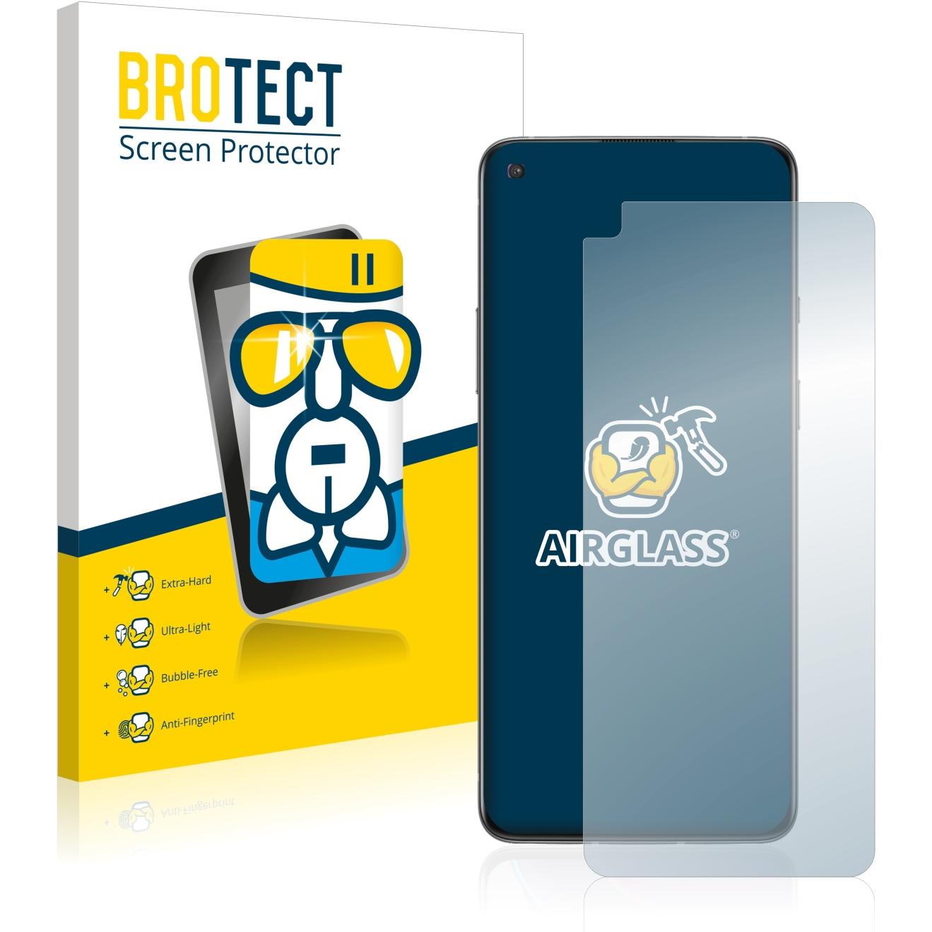 BROTECT AirGlass Panzerglasfolie (1 Stück, OnePlus 8T), Smartphone Schutzfolie, Transparent