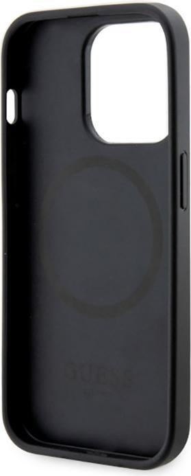 Actual product image Guess GUHMP14LP4RPSK iPhone 14 Pro 6.1" czarny/black hardcase 4G Printed Stripes MagSafe (Apple iPhone 14 Pro)