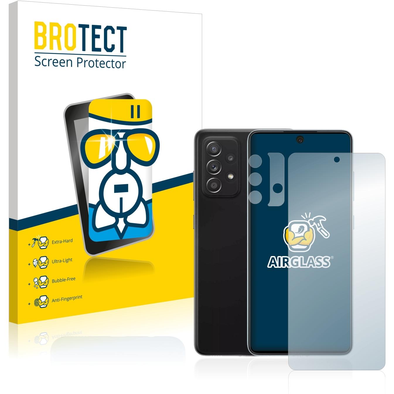 BROTECT AirGlass Panzerglasfolie (1 Stück, Samsung Galaxy A52 5G), Smartphone Schutzfolie, Transparent